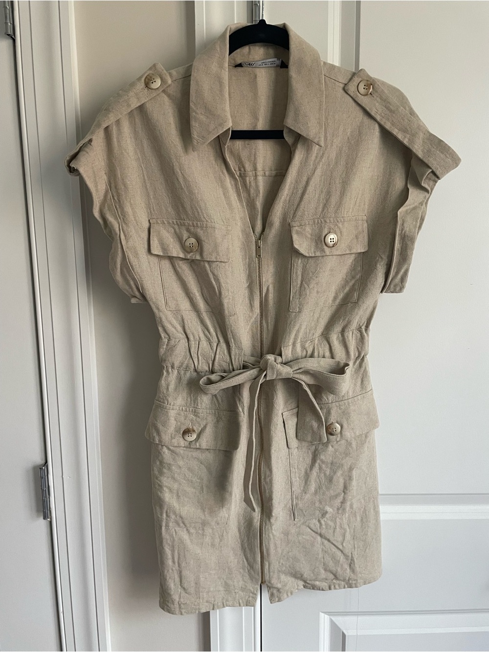 Zara Linen Safari Mini Dress